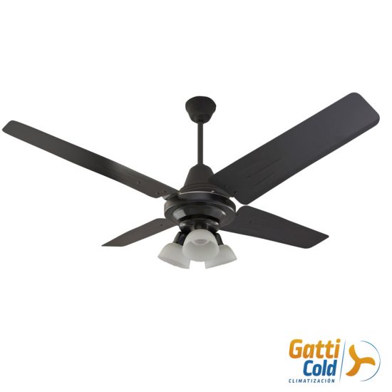 GattiCold Ventilador de techo clasico negro